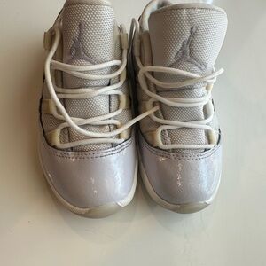 Kids White and Cream Jordan Sneakers